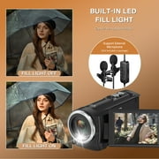 SEREE Video Camera for Youtube Camcorder QHD 2.7K 50MP Vlogging Digital Camera with 32GB Card and 2 Batteries