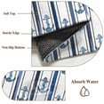 thumbnail image 6 of 6'x9' Area Rugs, Navy Blue Anchor Nautical Indoor Outdoor Area Rug for Living Room Bedroom, Coastal Ocean Blue Striped Washable Bathroom Rugs Kitchen Floor Carpet Mats Home Decor Aesthetic, 6 of 8