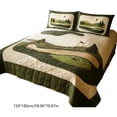 thumbnail image 3 of Golf Themed Quilted 3-Piece Bedding Set, Cozy Multicolor Comforter Set for Golf Lovers Bedroom, Machine Washable Duvet Cover Set for Guest Room Childs Room Home Decor, 3 of 6