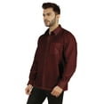 thumbnail image 4 of Bestman Solid Formal Shirt For Mens Button Down Shirt Front Patch Pocket Office Wear, 4 of 7