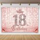 thumbnail image 3 of Fondo para fiesta de cumpleaños número 18 con globos con purpurina dorada y negra para niños y niñas de 18 años para fondos de fotografía, 3 of 5