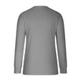 thumbnail image 6 of GSPCLAM Long Sleeve Blouse for Women Solid Color Crew Neck T Shirts for Vacation Summer Fall Soft Tops Blouses Dressy Casual Gray S, 6 of 6