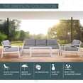 thumbnail image 2 of Mod Greyson 4-Piece Outdoor Conversation Set, with 2 Aluminum Side Chairs, Sofa, Slat Top Coffee Table, Plush Grey Cushions, Rust-Resistant, All-Weather - GRYSN4PC-GRY, 2 of 9