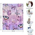 thumbnail image 4 of Purple Butterfly Pattern Blanket,Comfortable Soft Flannel Throw Blanket,All Season,Warm Lightweight Blankets for Sofa Bed Couch Living Room Chair,30"x40", 4 of 4