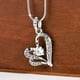thumbnail image 4 of Hollow Out Doble Zircon Corazón Collar Colgante Zircon Forever 520 Heartbeat Necklace, 4 of 8
