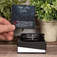 thumbnail image 4 of Faith Hope & Love Men's Stainless Steel & Vegan Leather Cross Bracelet - Vegan Leather with Stainless Steel, 4 of 14
