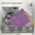 thumbnail image 5 of Home Weavers 100% Cotton Contour Rug Toilet Mat, Soft & Absorbent Bathroom Contour Mat, Washable Bath Contour Rug, 20"x20", Purple, 5 of 10