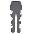 thumbnail image 4 of Gamivast Halloween Pants for Women Ghost Printed Leggings Lounge Fitted High Waisted Trousers Lightweight Breathable Straight Leg Sweatpants Fall Fashion Pant, 4 of 4