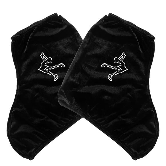 1 par de fundas elásticas para botas de patinaje sobre hielo, protectores para patines de exterior.