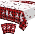 thumbnail image 2 of Luoshdecor Christmas Snowflake Tablecloths,Rectangle Disposable Waterproof Table Cover Winter Party Table Protector for Christmas, Holiday, Party 108 x 54 in, 2 of 6