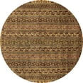 thumbnail image 1 of Ahgly Company Indoor Round Oriental Brown Modern Area Rugs, 8' Round, 1 of 4