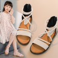 thumbnail image 2 of NOKIO Girls' Princess Ankle Strap Sandals Girls' Stylish Sandals Girls' Trendy Gladiator Sandals Girls' Sandals Summer Children's Shoes Fashion Girls Princess Shoes For 4T To 11T, 2 of 9