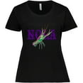thumbnail image 3 of Inktastic Nola Mardi Gras Crayfish in Purple Women's Plus Size T-Shirt, 3 of 5