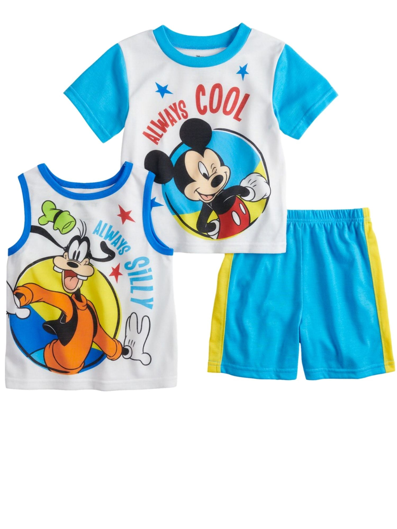 Pajama Sets Clothing & Accessories Disney Boys Mickey Mouse 3Piece Pajama Set Pajama Set