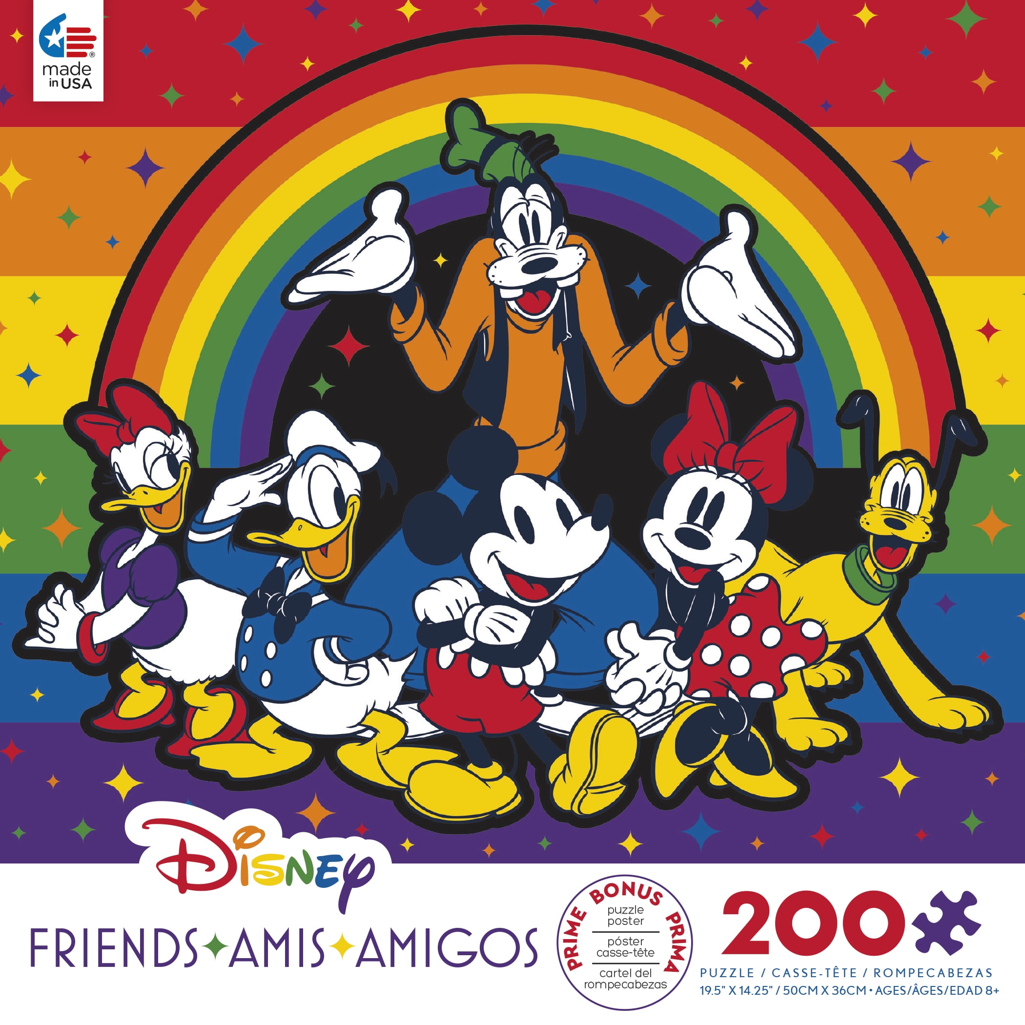 Ceaco - Disney - Rainbow Friends - 200 Piece Kids Oversized Jigsaw Puzzle 