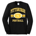 thumbnail image 2 of Wild Bobby City of Pittsburgh Pit American Football Fantasy Fan Sports Mens Long Sleeve Shirt, Black, Medium, 2 of 3