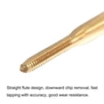 thumbnail image 3 of Uxcell M1.6 x 0.35 Cobalt High Speed Steel Straight Flute Machine Thread Tap Titanium Coated 2 Pack, 3 of 6