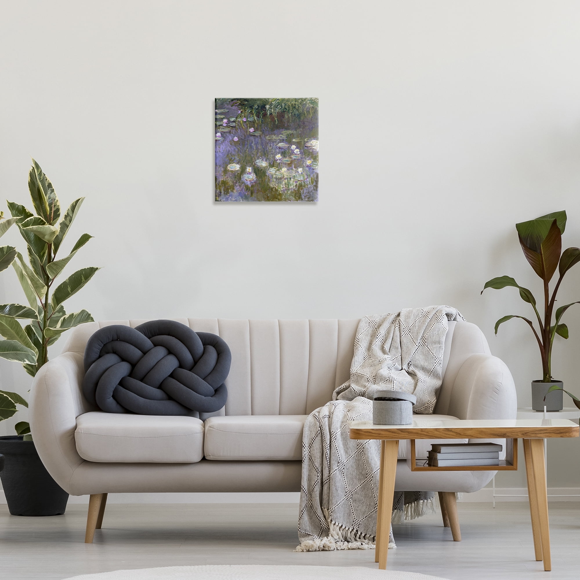 Stupell Industries Classical Water Lilies Monet Landscape & Nature Painting Wrapped Canvas Art Print Wall Art, 17 x 17