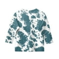 thumbnail image 5 of CCRFTGI Girls Clothes 14-16 Outfits Ropa Niñas Crew Neck Tween Girls Tops Tie Dye 3/4 Length Sleeve Shirts Spring Girls Clothes 14 Navy 5-7 Years, 5 of 5