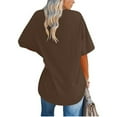 thumbnail image 4 of Ladies' Basic Solid Color V Neck Tee Casual Short Sleeve T Shirt Top for Women Women's T Shirts Casual Womens Short Sleeved Athletic Tops Long Sleeves Shirt Tee Shirts Women Sleeve Shirt Womens, 4 of 5