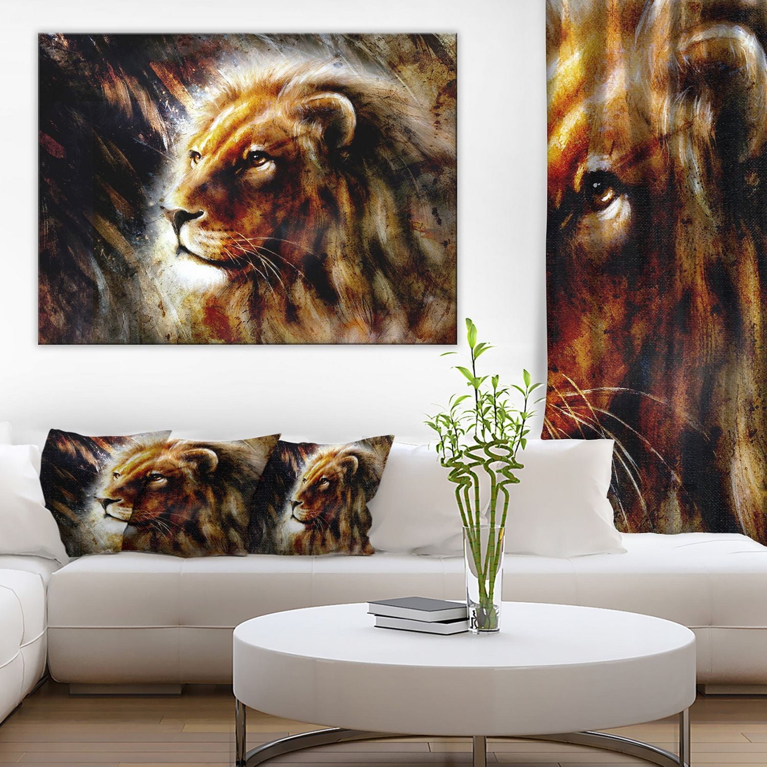 Dymo Design Art Majestically Peaceful Lion Canvas Print