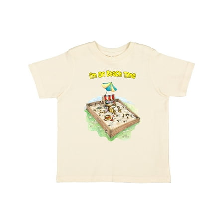 

Inktastic I m on Beach Time with Sandbox and Beach Chair Gift Toddler Boy or Toddler Girl T-Shirt