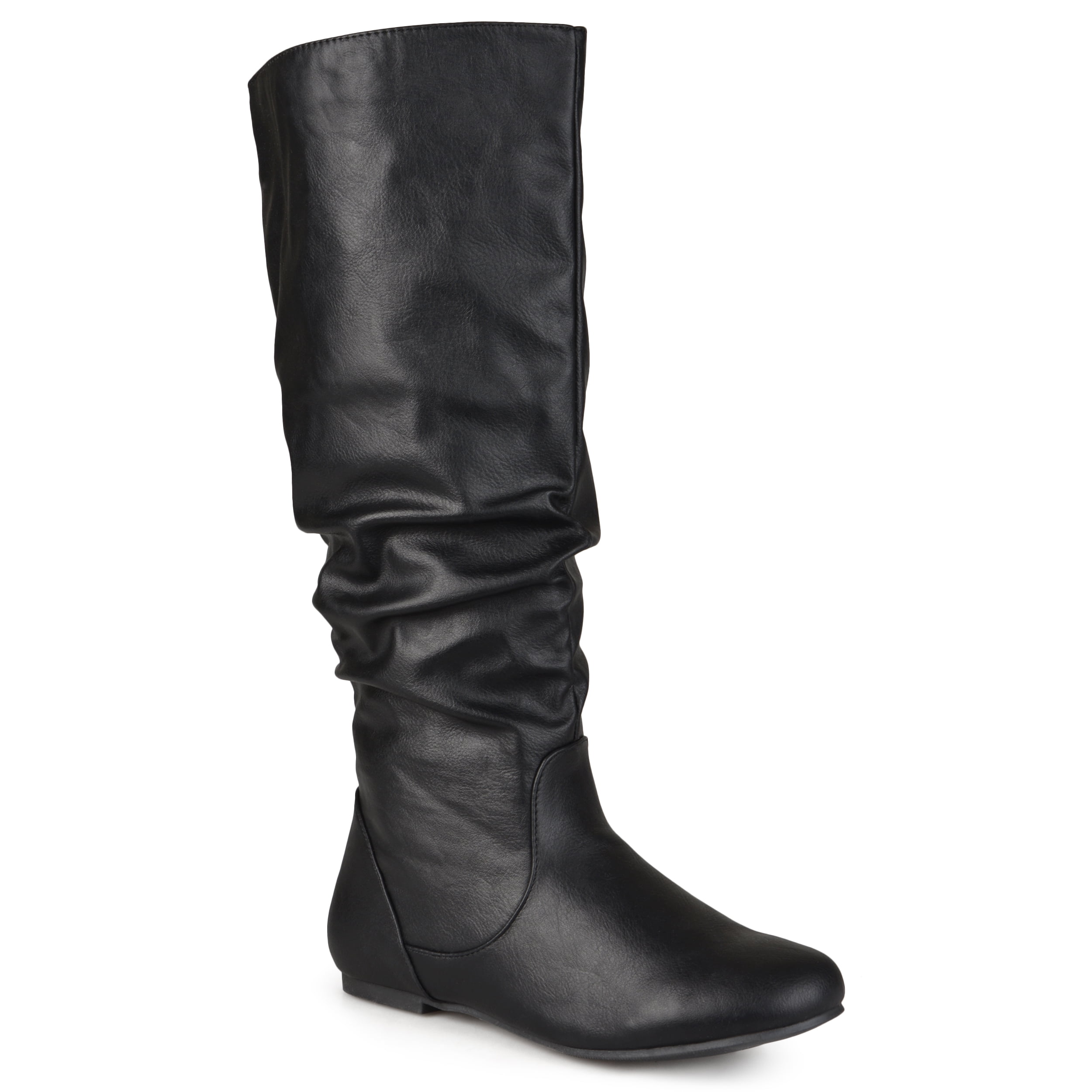 Women's Wide Calf Slouchy Round Toe Boots - Walmart.com