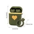 thumbnail image 3 of Lipstick Makeup Set 2Pc/Set Waterproof Long Lasting Velvet Moisturizing Lip Stain Earphone Dual Color Lip Gloss Primers Non Stick Cup Lip Make Up Gifts Kit For Girls,Green Color Lipstick, 3 of 6