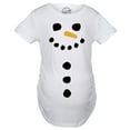 thumbnail image 2 of Maternity Snowman Buttons Funny Pregnancy Bump Tee Cute Christmas T shirt, 2 of 7