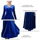 thumbnail image 5 of Vestido Largo De Manga Larga Con Cuello En V, Vestido Largo De Fiesta De Cintura Ajustada Con Encanto Fluido Para Boda Para Baile De Graduación Octpeak Azul rey L, 5 of 6