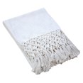 thumbnail image 3 of Aanny Designs THRB002 Braden Cotton Throw Blanket, Ivory, 3 of 5