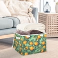 thumbnail image 3 of Yayeee Collapsible Cube Storage Bin with Lid Fabric Closet Decorative Basket with Handles, Orange Tree Pattern, 3 of 7