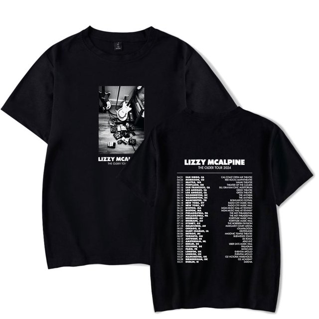Lizzy McAlpine Tour T-Shirts Merch Vêtements Femmes Tendance Décontracté Manches Courtes Haut