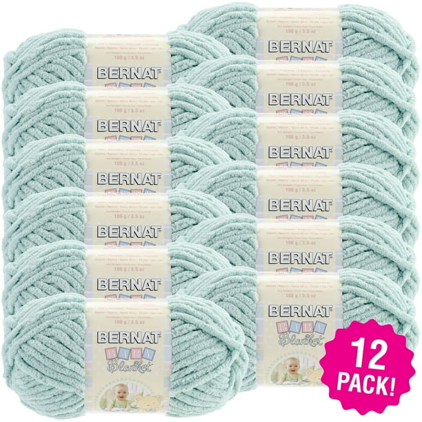 Bernat Baby Blanket Yarn Seafoam, Multipack of 12