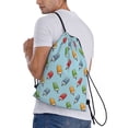 thumbnail image 3 of Kdxio Modern Ice Cream Print Drawstring Backpack Bag,Waterproof Draw String Back Sack, Gym Drawstring Bags Swim Bag For Unisex, 3 of 9