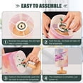 thumbnail image 4 of Aircraft Clouds Pink Airplane Table Lamp USB Bedside Desk Nightstand Lamp Printed Gifts Small Lamp Wood Base for Bedroom Living Room Kids Room College Dorm, 4 of 7