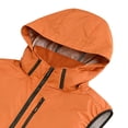 thumbnail image 3 of Eryao Reflective Safety Vest for Men Cooling Fan Powered Work Vest with Stand Collar & Pockets,Orange,XL, 3 of 5