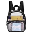 thumbnail image 5 of Yellow Compact Transparent PVC Backpack with Dual Shoulder & Handheld Straps - Ideal for Students, Outdoor Sports, Stadium Events & Travel - High-Visibility Design for Easy Access to Essentials -, 5 of 5