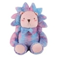 thumbnail image 2 of Lion Plush, Stuffed Animal, Tie Dye, 16 In, Blue Bow, Pink Stuffed Animal, Cute Plush, All Ages Play, Blue Stuffed Animal, Cuddly, 1 Pc, 2 of 6