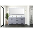 thumbnail image 4 of 72 In. W X 22 D Dark Grey Bathroom Vanity With Marble & Solid Wood - Soft Close And Copious Interior Storage Double Bath Top, Wood, Close, Generous Shelf, 4 of 5