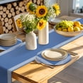 thumbnail image 4 of Dark Blue Greek Key Round 13 Inch Placemats Set of 6, Geometric Greece Ancient Farmhouse Geo HeatResistant Non Slip Place Mats for Dining Table, Wipeable Braided Kitchen Table Mats for Housewarming, 4 of 9