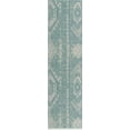 thumbnail image 2 of Unique Loom Outdoor Bohemian Collection Area Rug - Anthro (2' 7" x 12' Runner Light Aqua/Ivory), 2 of 6