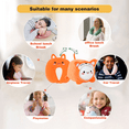 thumbnail image 6 of Kids Travel Pillow - 2-in-1 Deformable Kids Neck Pillow for Traveling, Soft U-Shaped Pillow with Adorable Animal Design, Comfy Sleep and Play, Ideal for Airplanes Travel - QQ Orange Fox, 6 of 7