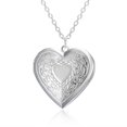 thumbnail image 1 of Colgante con medallón de corazón para mujeres y hombres, collar con marco de fotos que se puede abrir para la familia, 1 of 5