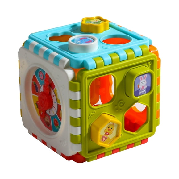 Mymisisa Activity Cube Shape Sorter Baby Color Recognition Development Montessori Toy
