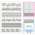 thumbnail image 2 of 1Sheet Tool Borders Silicone Clear Stamp Seals Transparent Stamps for DIY Scrapbooking Photo Album Journal Home Decoration, 2 of 9