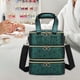 thumbnail image 5 of Bolsa organizadora de esmaltes de uñas, bolsa de maquillaje, correa para el hombro, estuche de transporte multiusos Verde, 5 of 7