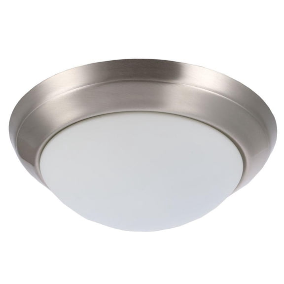 Hampton Bay 5246 2-Light Brushed Nickel Flush-Mount