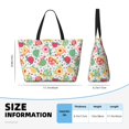 thumbnail image 4 of Daiia Turtle Flower Beach Travel Bag - Water-Resistant Beach Bag, Lightweight Tote with 7 Pockets for Women and Men - Gym,Pool,Camping,Reusable Grocery Bag, 4 of 7