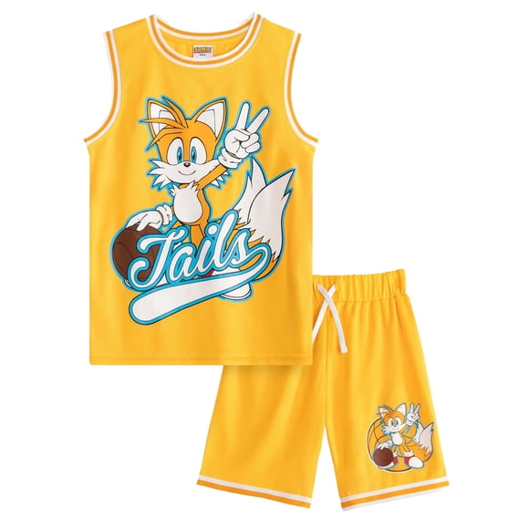 Sonic The Hedgehog Boys Tails Basketball Kit